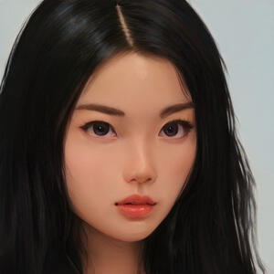Image of Hikari from Artbreeder, an Asian woman looking forwards.